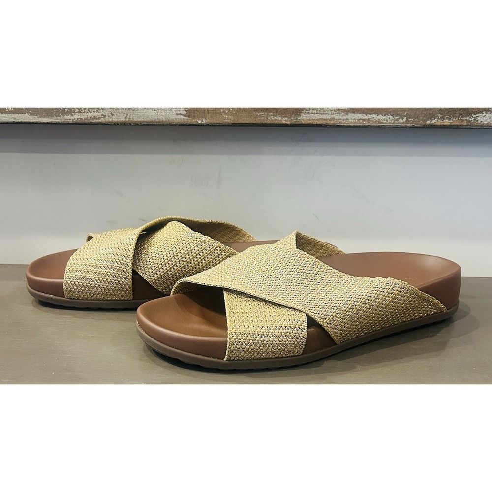 Rothys The Weekend Slide Sandals Size 5.5 Golden Sun Comfort Footbed Slip On - Picture 4 of 9